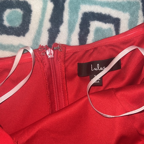 Call Me Up Red Ruffled Strapless Skort Romper - Picture 6 of 8